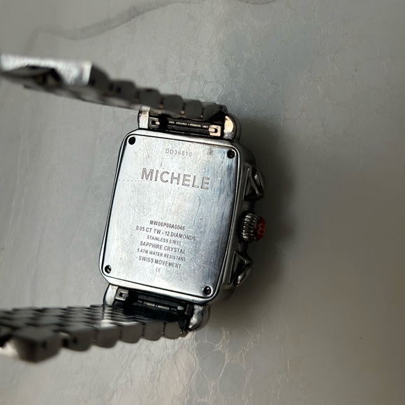 MICHELE Deco Diamond Chronograph Bracelet Watch with 3 straps, 33mm - Picture 14 of 16